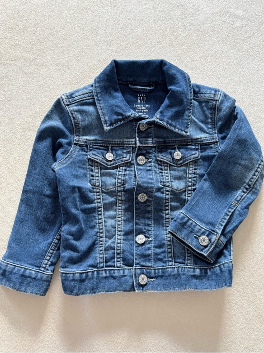 MINI | Baby GAP Denim Jean Jacket | Size 3T | Classic Medium Wash
